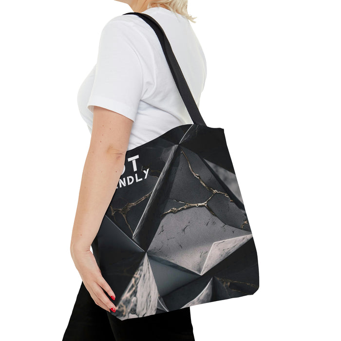 Not Friendly Marble and Gold Tote Bag