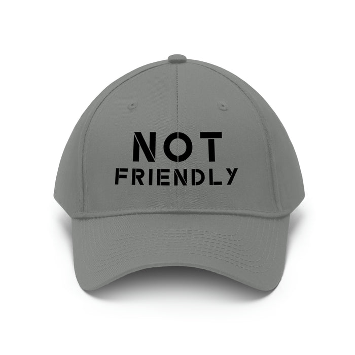 The Not Friendly Logo Armor Dog Premium Flat Bill Cap - unisex