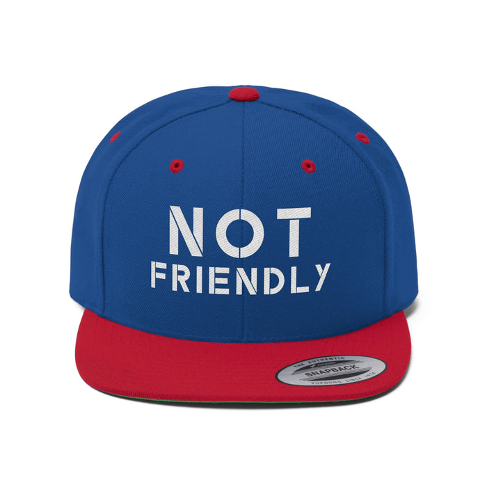 The Not Friendly Flat Bill Hat - unisex