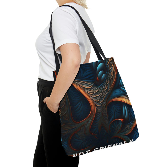 Blue Metal Dragon Tote Bag by NF