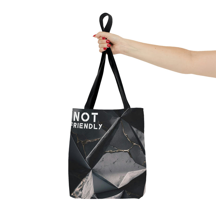 Not Friendly Marble and Gold Tote Bag