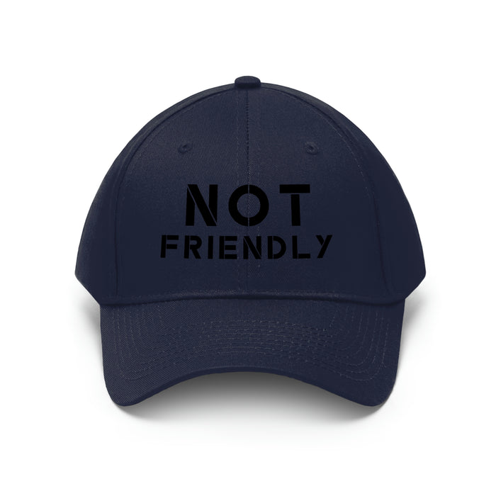 The Not Friendly Light Theme Premium Twill Cap - unisex