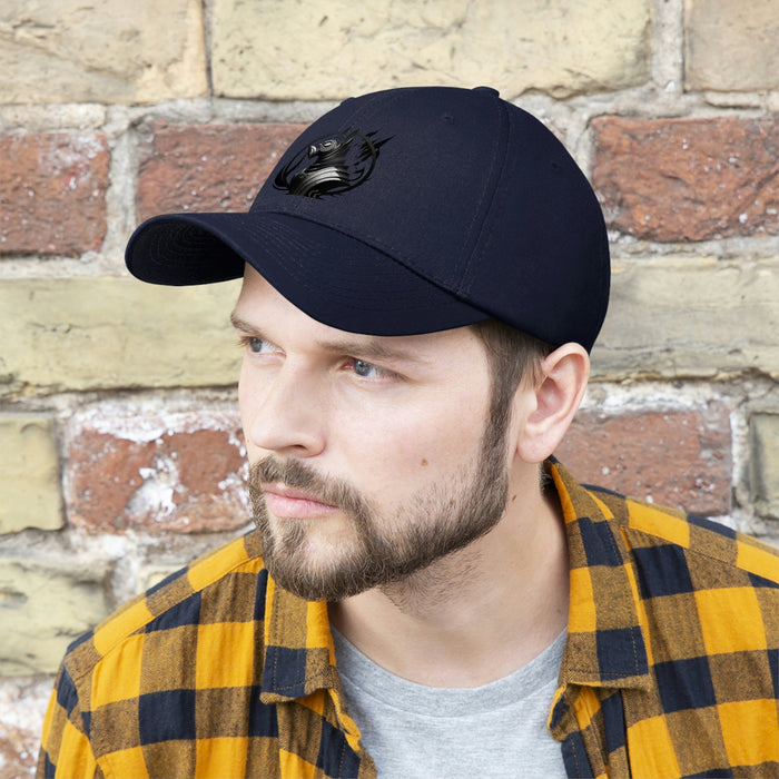 The Not Friendly Logo Armor Dog Premium Twill Cap - unisex