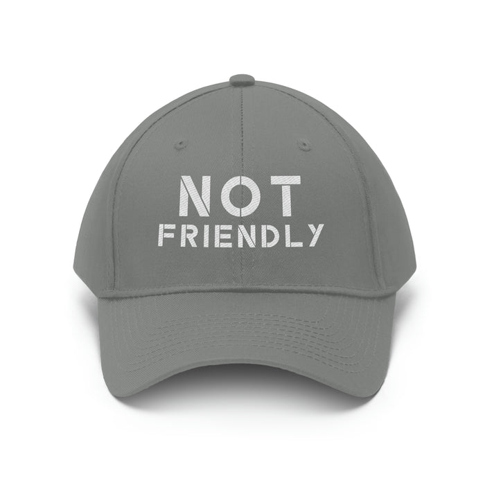 The Not Friendly Dark Theme Premium Twill Cap - unisex