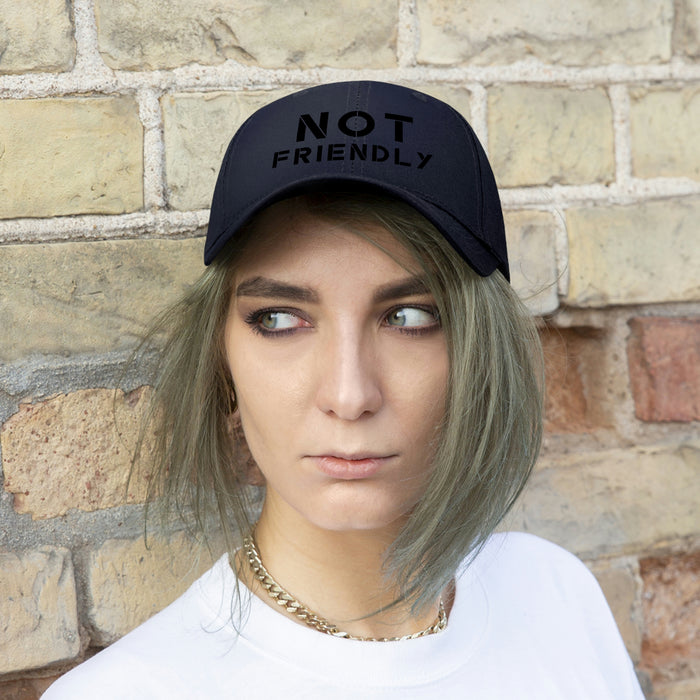 The Not Friendly Light Theme Premium Twill Cap - unisex